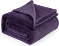 Bedsure GentleSoft Purple Fleece Blankets King Size by BEDSURE