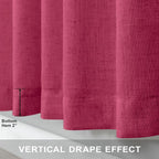 Pitalk Christmas Red Hot Pink Curtains - Image 5
