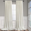 Ivory Cream Colored Curtains 5 FT Wide by 84 Inches Long by Pitalk