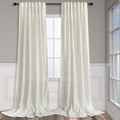 Ptialk Cream Linen Curtains 80 Inch Length by Pitalk