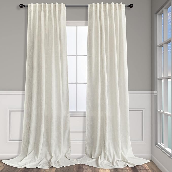 Pitalk Linen Curtains 102 Inches Long by Pitalk