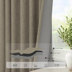 Living Room Darkening Curtains 63 Inches Long Small Bay Window Blackout - Image 5