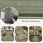 Lahome Enfys Modern Rainbow Easy Jute Entry Rug, 3x5 Washable Outdoor Patio - Image 4