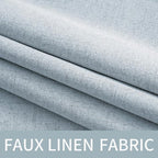 MIULEE Linen Textured Curtains for Bedroom Solid 100% Blackout Thermal - Image 5