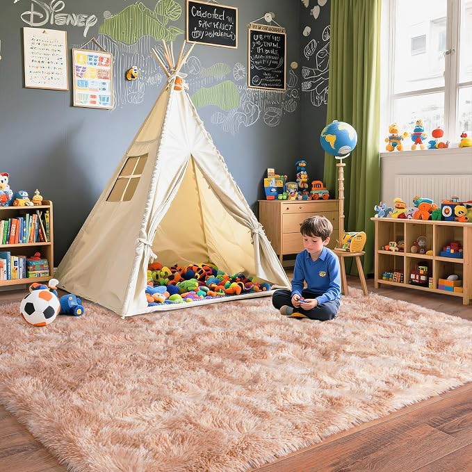 Pionblank 8x10 Rug for Living Room, Fuzzy Plush Large Area Rug, Fluffy Modern - Image 6