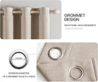 MIULEE 100% Blackout Linen Textured Curtains - Image 4