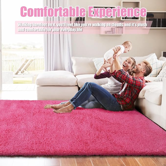 9x12 Fluffy Area Rugs for Living Room, Large Fuzzy Shag Area Rug for Bedroom - Image 5