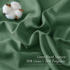NICETOWN Flax Olive Green Linen Curtains - Image 3