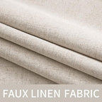 MIULEE Linen Textured Curtains for Bedroom Solid 100% Blackout Thermal - Image 5
