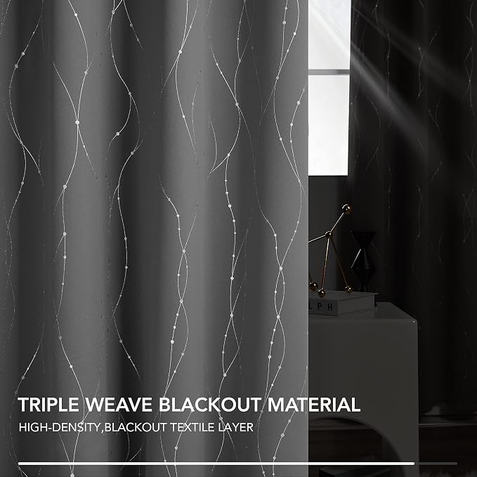 Deconovo Blackout Curtain for Bedroom, 52 x 72 Inch, Thermal Insulated - Image 6