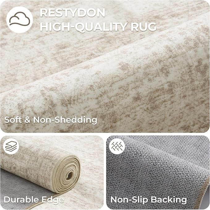 8x10 Area Rugs for Living Room, Non-Slip Backing Large Washable Rug for Nursery - Image 7