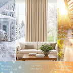 PONY DANCE Short Curtains Half Window Curtains, Kitchen & Bathroom, Width 29 x - Image 4