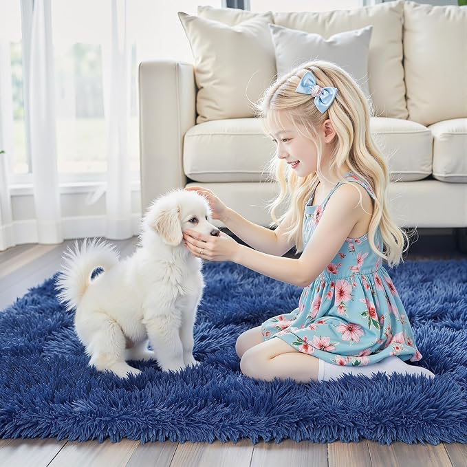 Rugs for Bedroom 4x6, Alfombras para Salas Shag Large Plush Soft Area Rug - Image 2