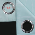 Estelar Textiler Aqua and Beige Ombre Blackout Curtains 72 Inches Length - Image 7
