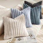 decorUhome Cozy Faux Fur Throw Pillow Covers 16x16 Set of 2 Decorative Soft - Image 4