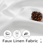 Valances for Windows, Light Filtering Faux Linen Textured Small Short Window - Image 3