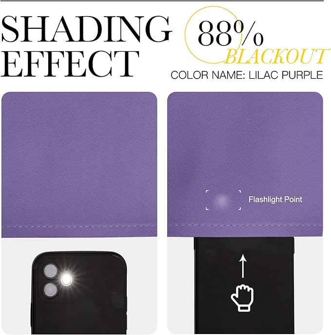NICETOWN Lilac Purple Blackout Curtain Panels - Image 4