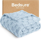 Bedsure GentleSoft Light Blue Throw Blanket by BEDSURE