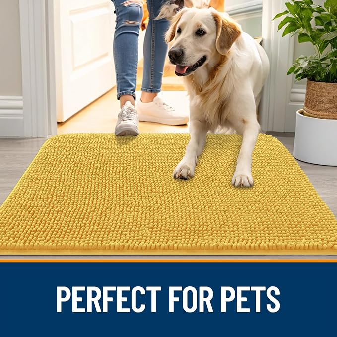 OLANLY Dog Door Mat for Muddy Paws 47x17, Absorbs Moisture and Dirt, Absorbent - Image 6