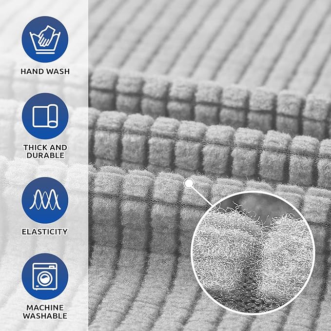 KEKUOU Stretch Oversized Sofa Slipcover 1 Piece Couch Sofa Cover Furniture - Image 3