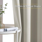 NICETOWN Natural Room Darkening Bedroom Curtains 96 inches Long, Grommet - Image 5