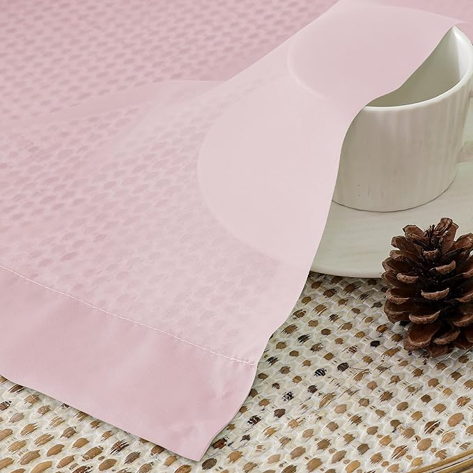 OVZME Blush Pink Sheer Curtains 84 Inches Long 2 Panels - Image 4