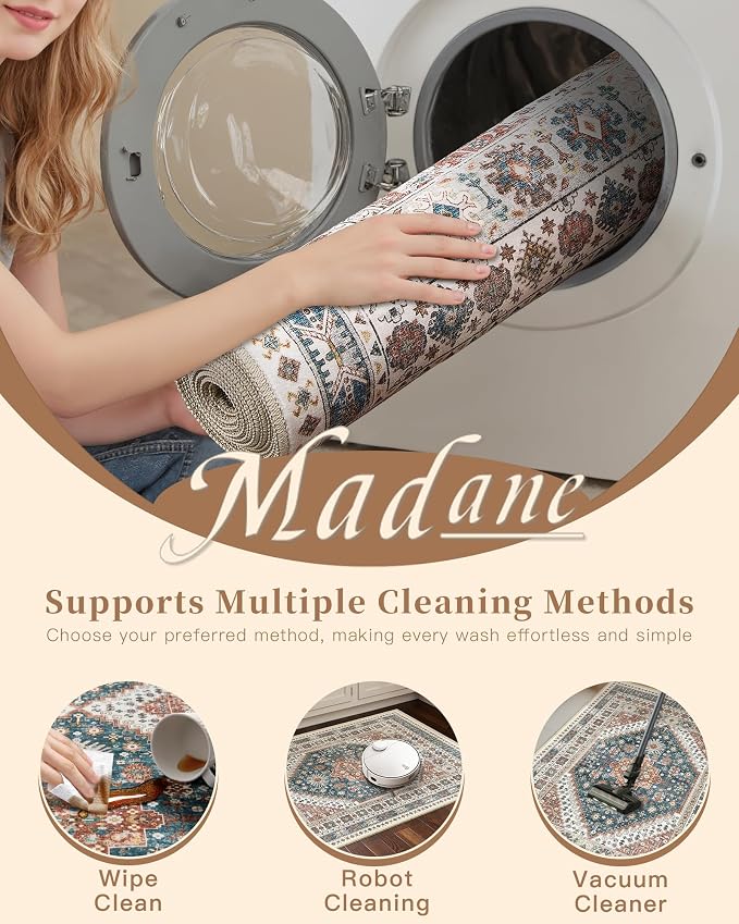 Madane Washable Runner Rug - Image 8