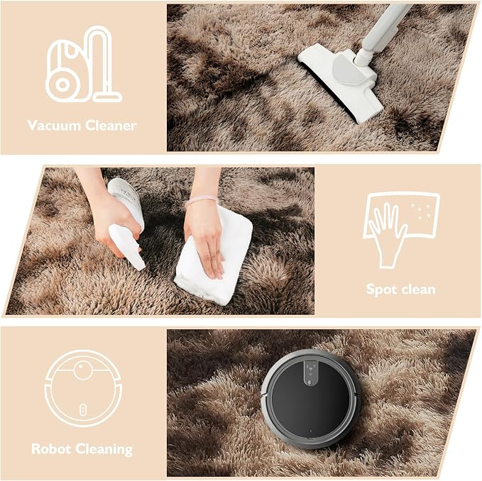 Shag Area Rug for Bedroom 5x8, Fluffy Area Rugs for Living Room, Soft Fuzzy Rug - Image 4