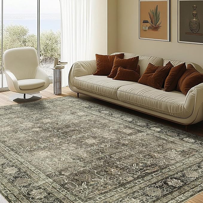 Washable Rugs 8x10 Area Rugs for Living Room- Vintage Rugs for Bedroom - Image 6
