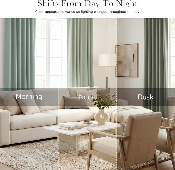 PONY DANCE Short Curtains for kinchen, Half Drapes for Bathroom Window - Image 7