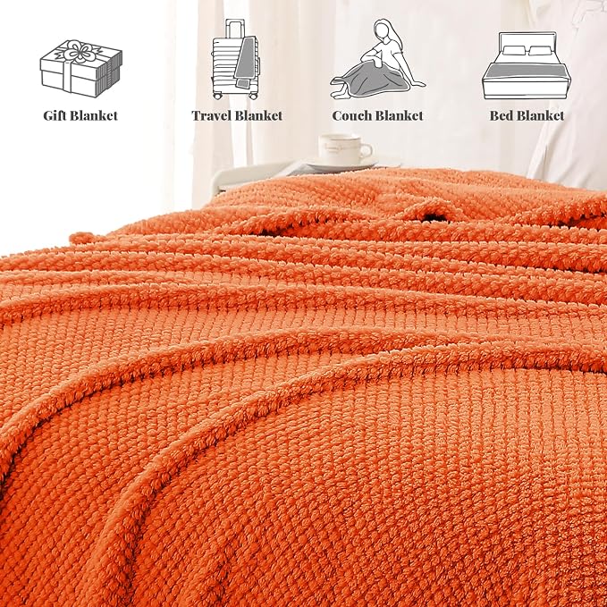 Whale Flotilla Queen Size Fuzzy Fleece Blanket, Fluffy Warm Soft Jacquard Bed - Image 8