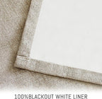Yakamok Natural Linen Curtains 100% Blackout 84 Inches Long, Room Darkening - Image 3