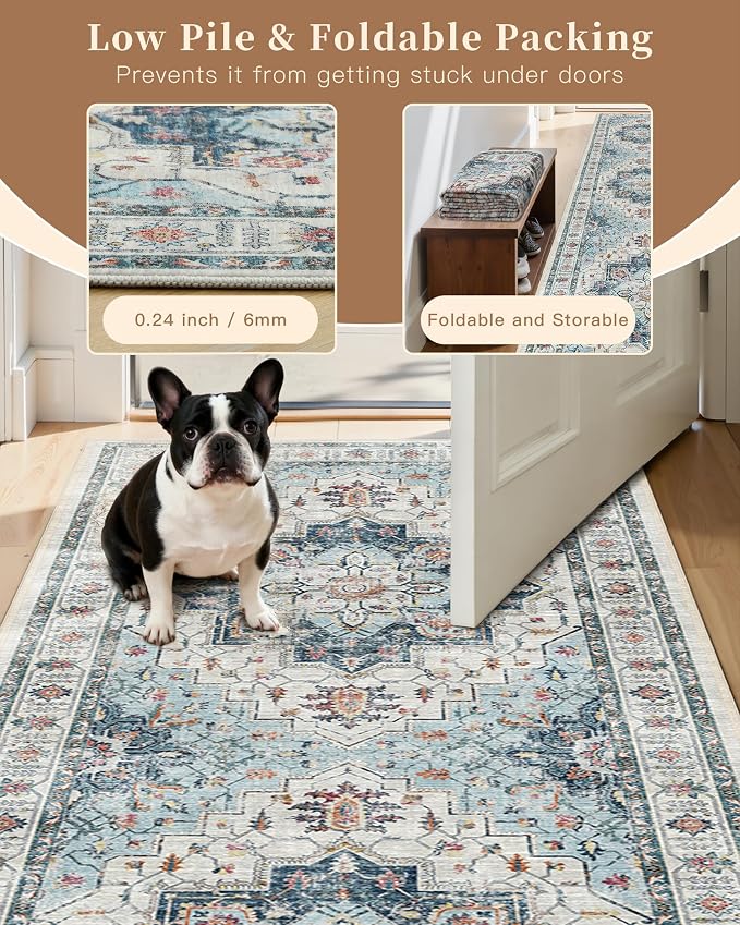 Madane Hallway Runner Rug 2x12, Extra Long Washable Runner Rugs - Image 7