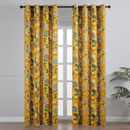Topfinel 102 Inches Long Mustard Yellow Luxury Curtains - Image 2
