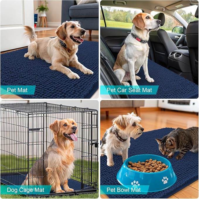 OLANLY Dog Door Mat for Muddy Paws 47x20, Absorbs Moisture and Dirt, Absorbent - Image 7