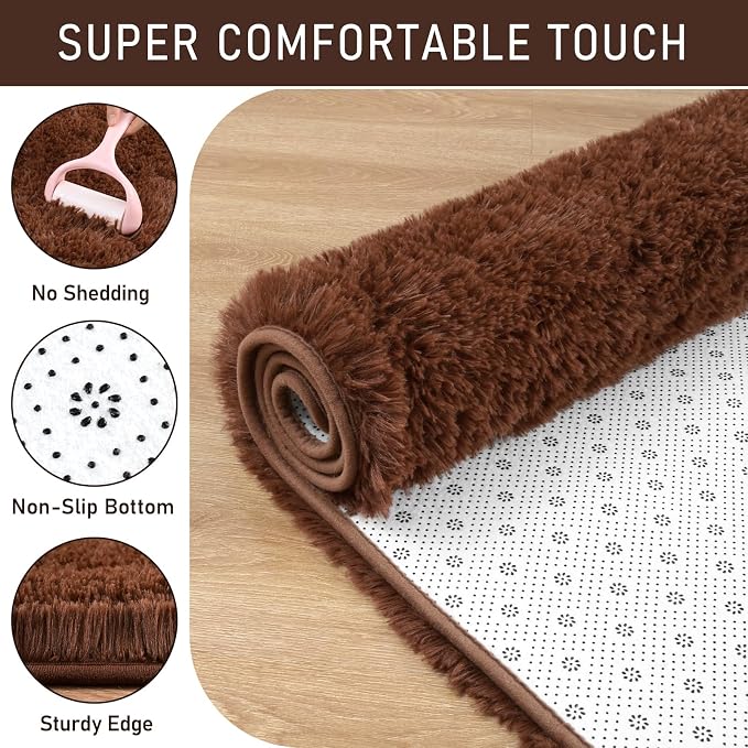 LOCHAS Ultra Soft Indoor Modern Area Rugs Fluffy Living Room Carpets - Image 6