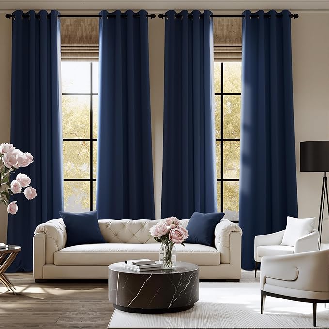 NICETOWN Blackout Curtains Grommet 2 Panels 72 Inches Long - Image 2