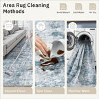 10x14 Area Rugs for Living Room, Non Slip Machine Washable Vintage Rugs - Image 9