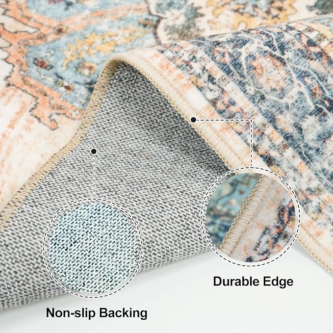 TOPRUUG Washable 3x7 Runner Rug: 7ft Non-Slip Stain Resistant Rugs - Image 4