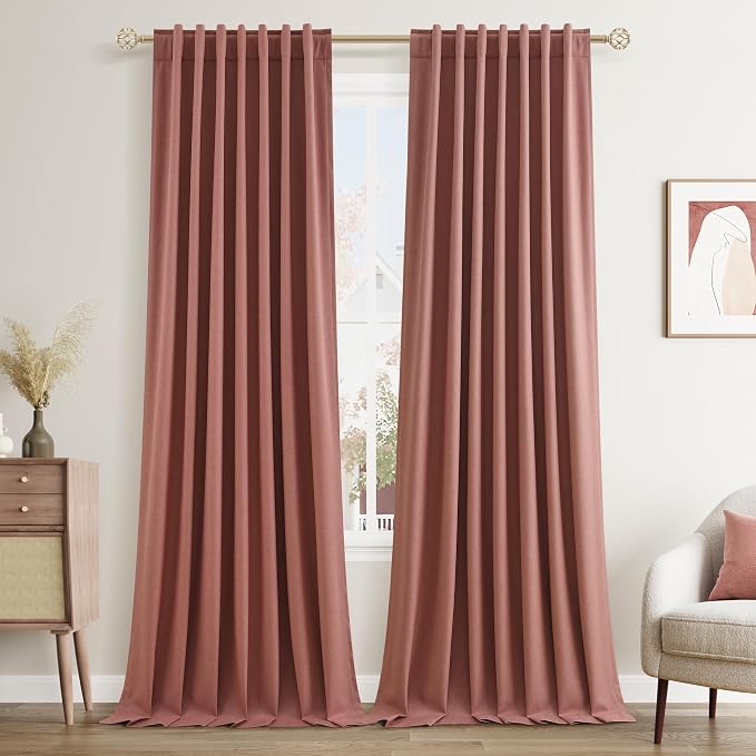 Guken 100% Blackout Curtains 100 Inch Length 2 Panels Set by Guken