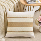 Fancy Homi Set of 1 Tan Neutral Decorative Throw Pillow Cover 20x20 Inch by Fancy+Homi
