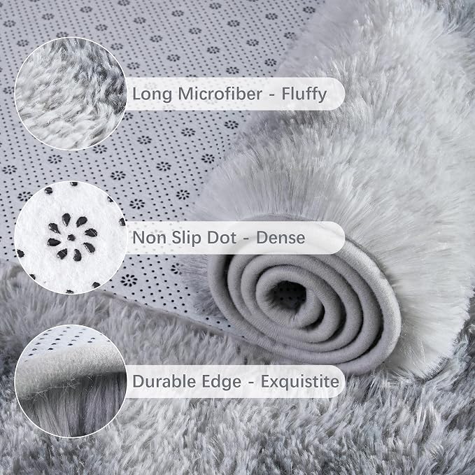 Chicrug Soft Runner Rugs for Bedroom Living Room Plush Fluffy Rug 2x10 Feet - Image 6