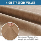 H.VERSAILTEX Stretch Velvet Armchair Cover Couch Covers 1 Cushion Chair - Image 3