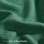 Extra Long Dark Green Linen Curtains 120 Inch - Image 5