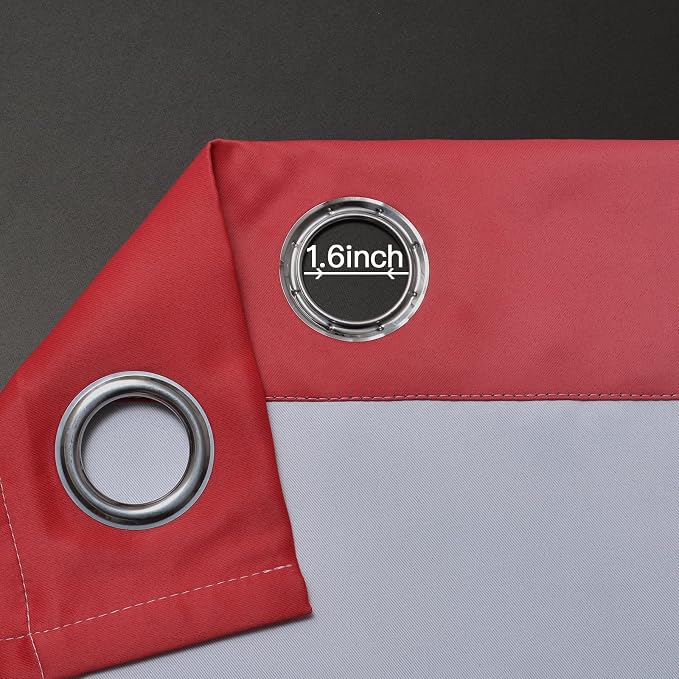 Yakamok Blackout Ombre Red and Black Curtains - Image 4