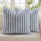 decorUhome Cozy Faux Fur Throw Pillow Covers 24x24 Set of 2 Decorative Soft by decorUhome