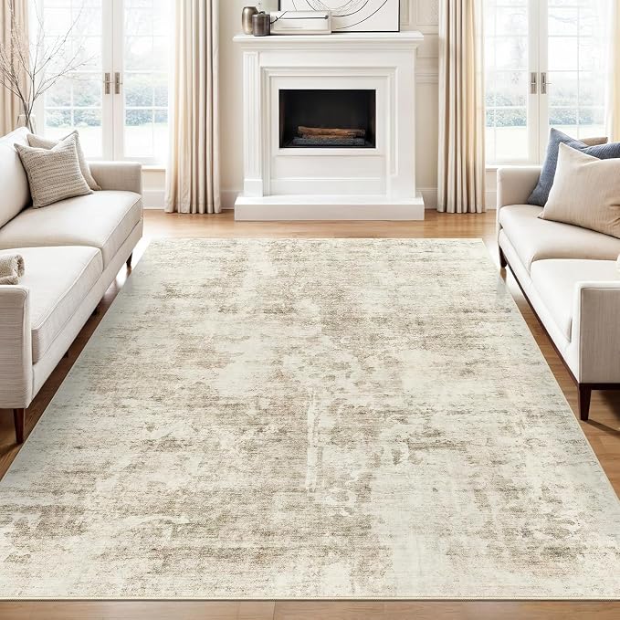10x14 Area Rugs for Living Room, Non Slip Machine Washable Vintage Carpets - Image 8