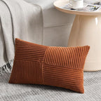 Fancy Homi 2 Packs Rust Long Lumbar Decorative Throw Pillow Covers 12x24 Inch - Image 2