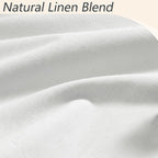 Guken Off White 100% Blackout Linen Curtains 72 Inch Length 2 Panels Set - Image 2
