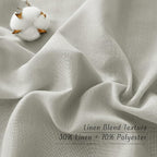 NICETOWN Thick Semi Sheer Linen Gray Curtains - Image 4